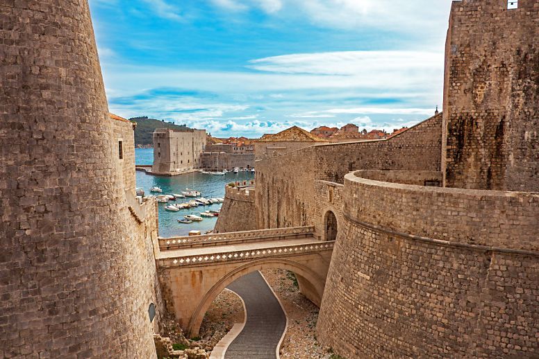 Old Town Walls and Harbor in Dubrovnik