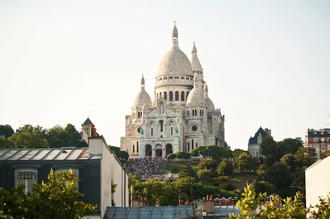 The Sacre Coeur Basilica in Montmartre Paris