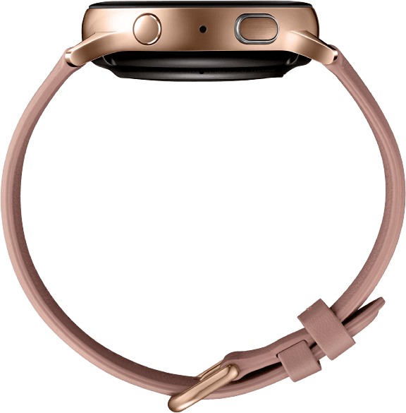 Oro Samsung Galaxy Watch Active2, 40mm Stainless steel case, Leather band.3