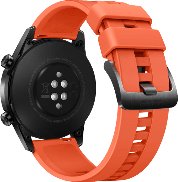 Orange Huawei Watch GT2 Sport Edition, 46mm Stainless steel case, Fluororubber Strap.4