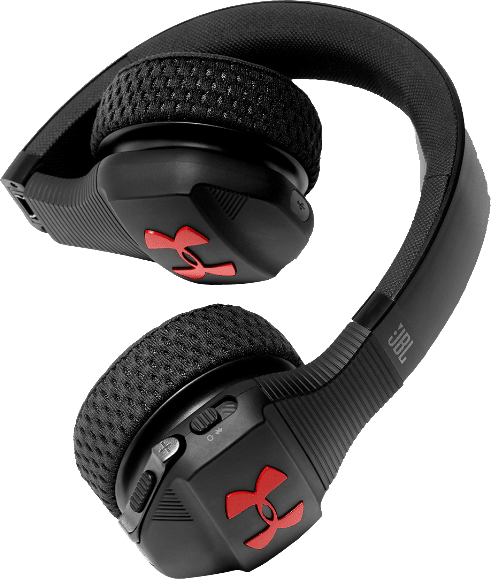 Black/Red JBL Under Armour On-ear Bluetooth Headphones.3