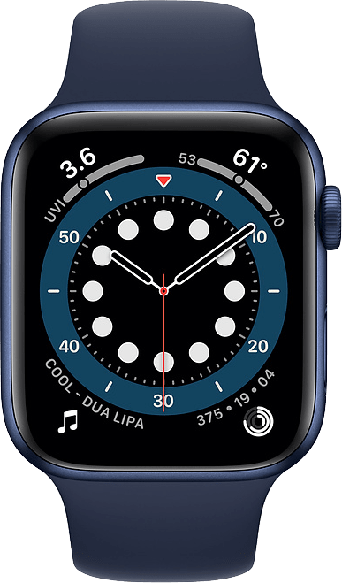 Dunkle Marine Apple Watch Serie 6 GPS, 44-mm-Aluminiumgehäuse, Sportarmband.2