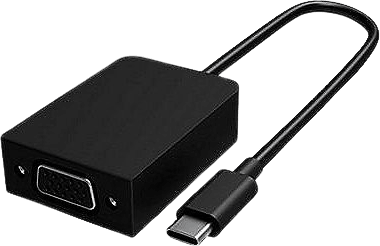 Black Microsoft Surface USB-C to VGA Adapter.1