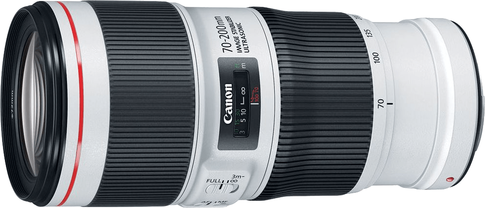 Blanco Canon EF 70-200 mm f/4 L IS II Lens.3