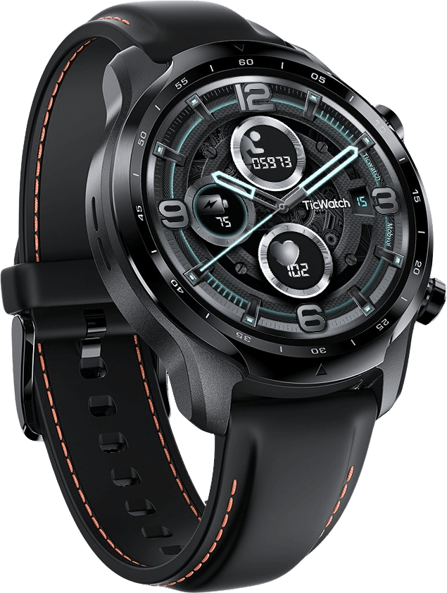 Schwarz Mobvoi Ticwatch Pro 3 LTE-Smartwatch, 47-mm-Edelstahlgehäuse.3