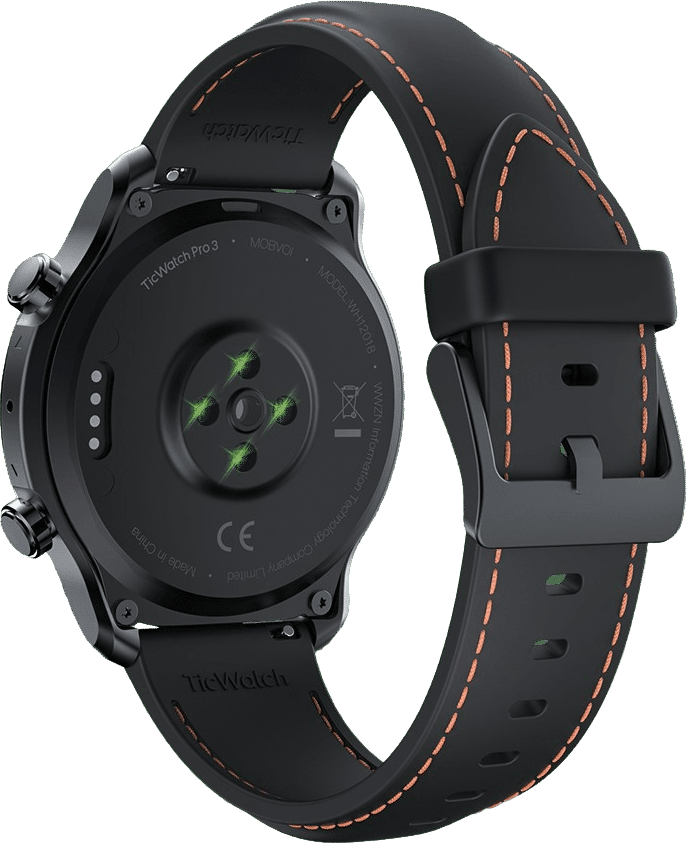 Schwarz Mobvoi Ticwatch Pro 3 GPS-Smartwatch, 47-mm-Edelstahlgehäuse.4