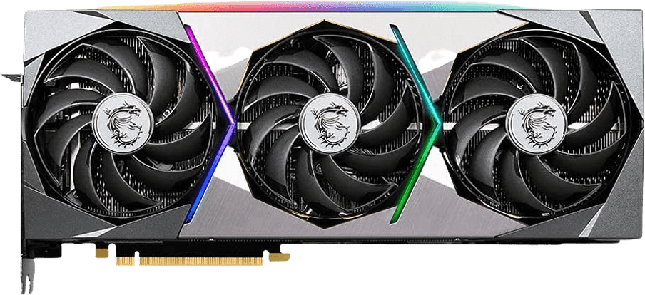 Schwarz MSI GeForce RTX™ 3080 Ti Suprim X 12G Grafikkarte.1