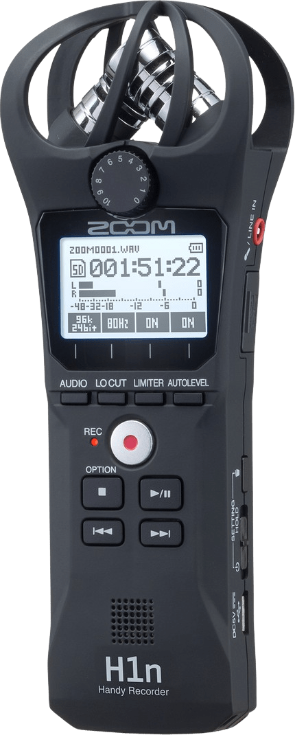 Zwart Zoom H1N draagbare MP3-/golfopnemer.1