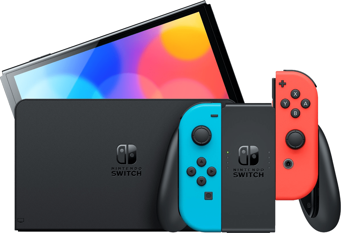 Rojo neón y azul neón Nintendo Switch (modelo OLED).1