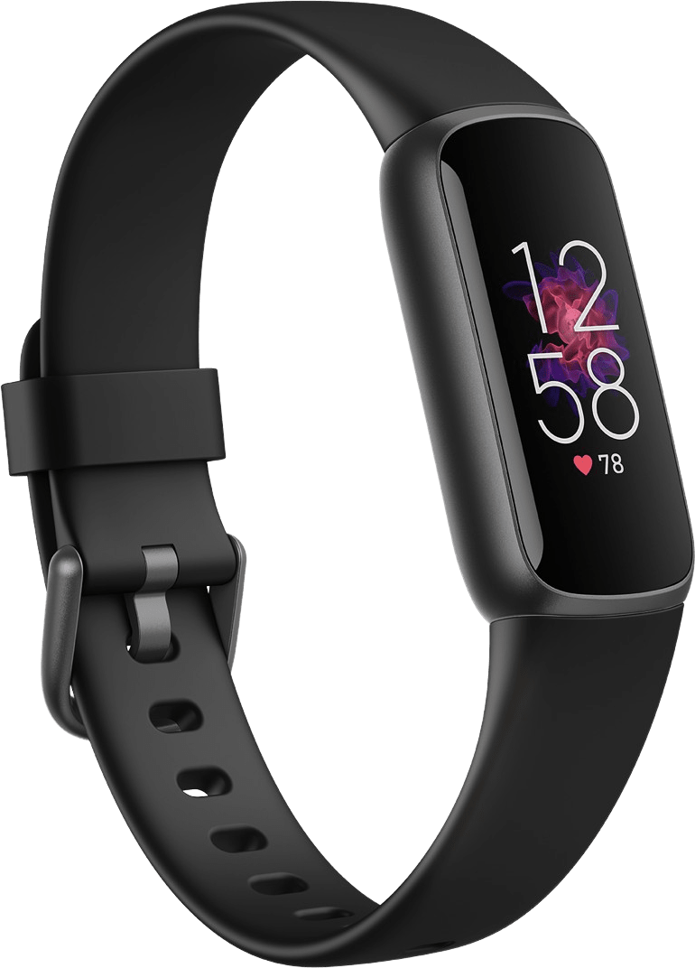 Graphite / Black Fitbit Luxe, Stainless steel case & Silicone Band, S & L.1