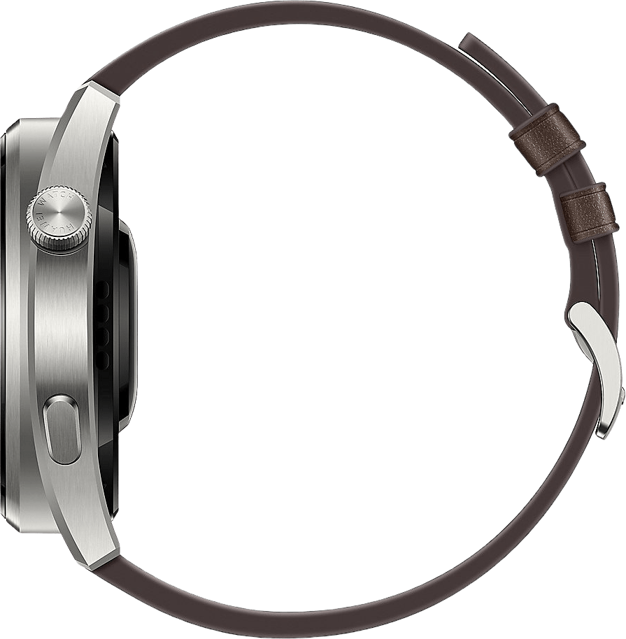 Braun Smartwatch Huawei Watch 3 Pro Classic GPS, titanium behuizing en leren band, 48mm.3