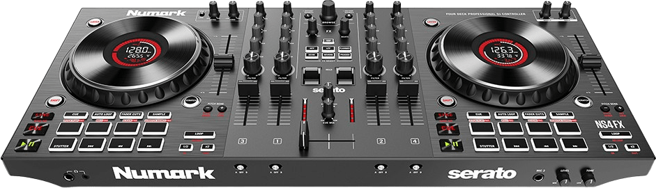 Schwarz Numark NS4 FX 4-Deck-DJ-Controller.1