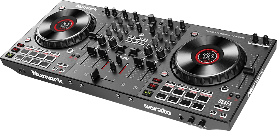 Schwarz Numark NS4 FX 4-Deck-DJ-Controller.5