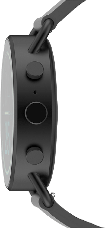 Schwarz Skagen Falster Gen 6 Smartwatch, Edelstahlgehäuse und Silikonarmband, 41 mm.5