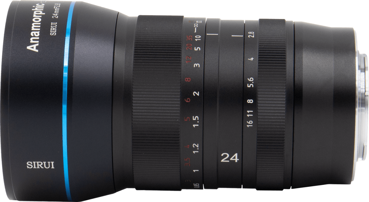 Schwarz Sirui 24mm f/2.8 1.33X Anamorphische Objektiv für Sony E-Mount.2