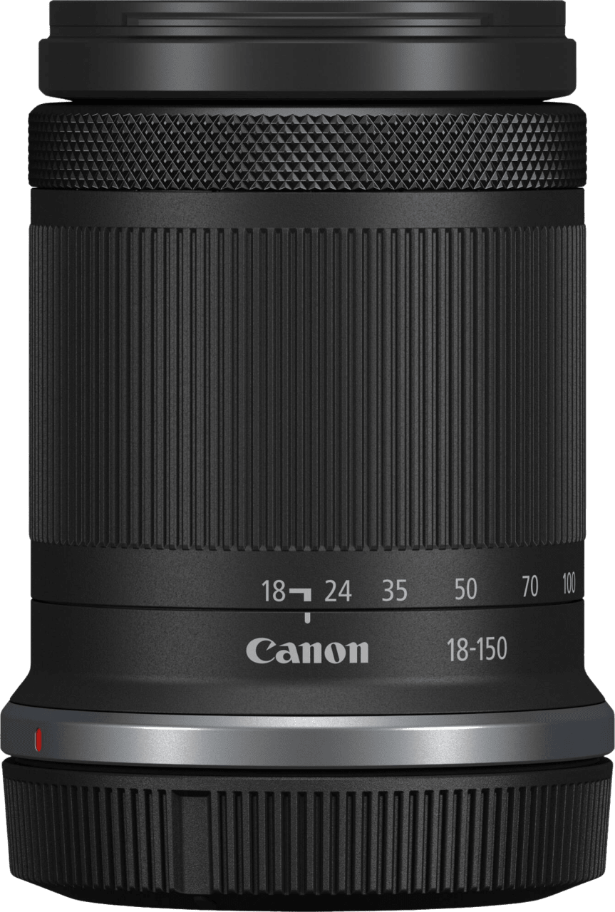 Schwarz Canon EOS R7 + RF-S 18-150mm f/3,5-6,3 IS STM + EF-EOS R Bajonett-Adapter.5