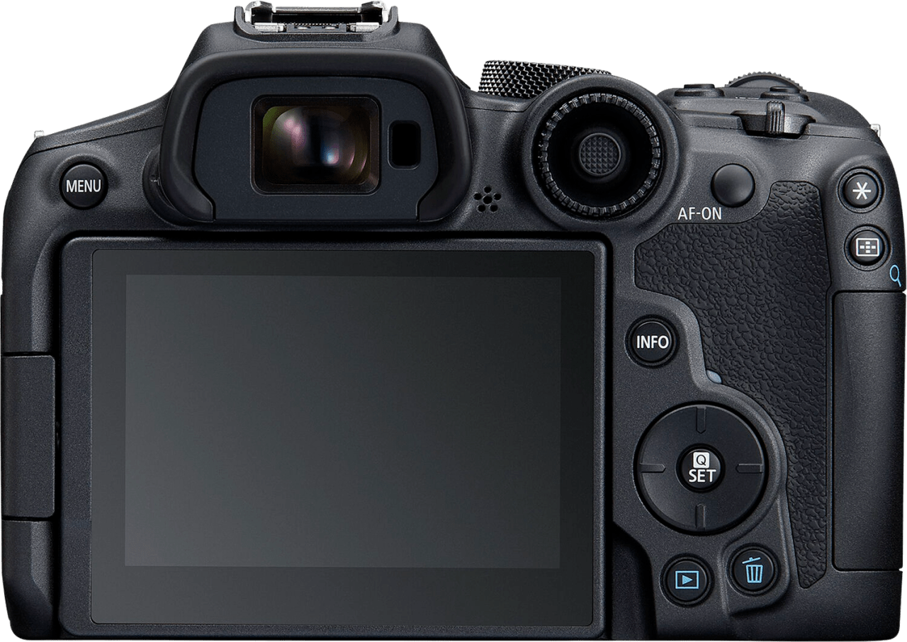 Schwarz Canon EOS R7 Spiegellose Kamera + EF-EOS R Bajonett-Adapter.3