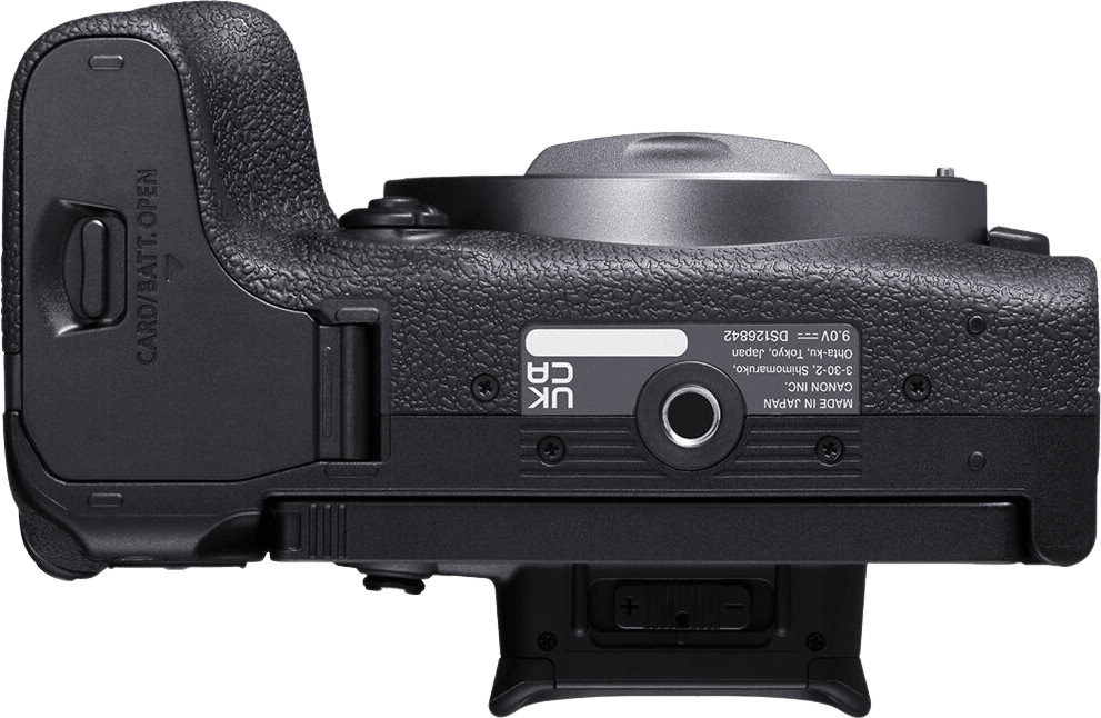 Schwarz Canon EOS R10 + RF-S 18-150mm f/3,5-6,3 IS STM + EF-EOS R Bajonett-Adapter.6