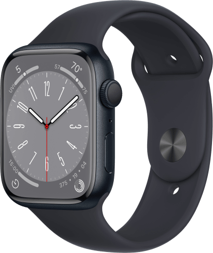 Rent Apple Watch Series 8 GPS + Cellular, Midnight Aluminium Case