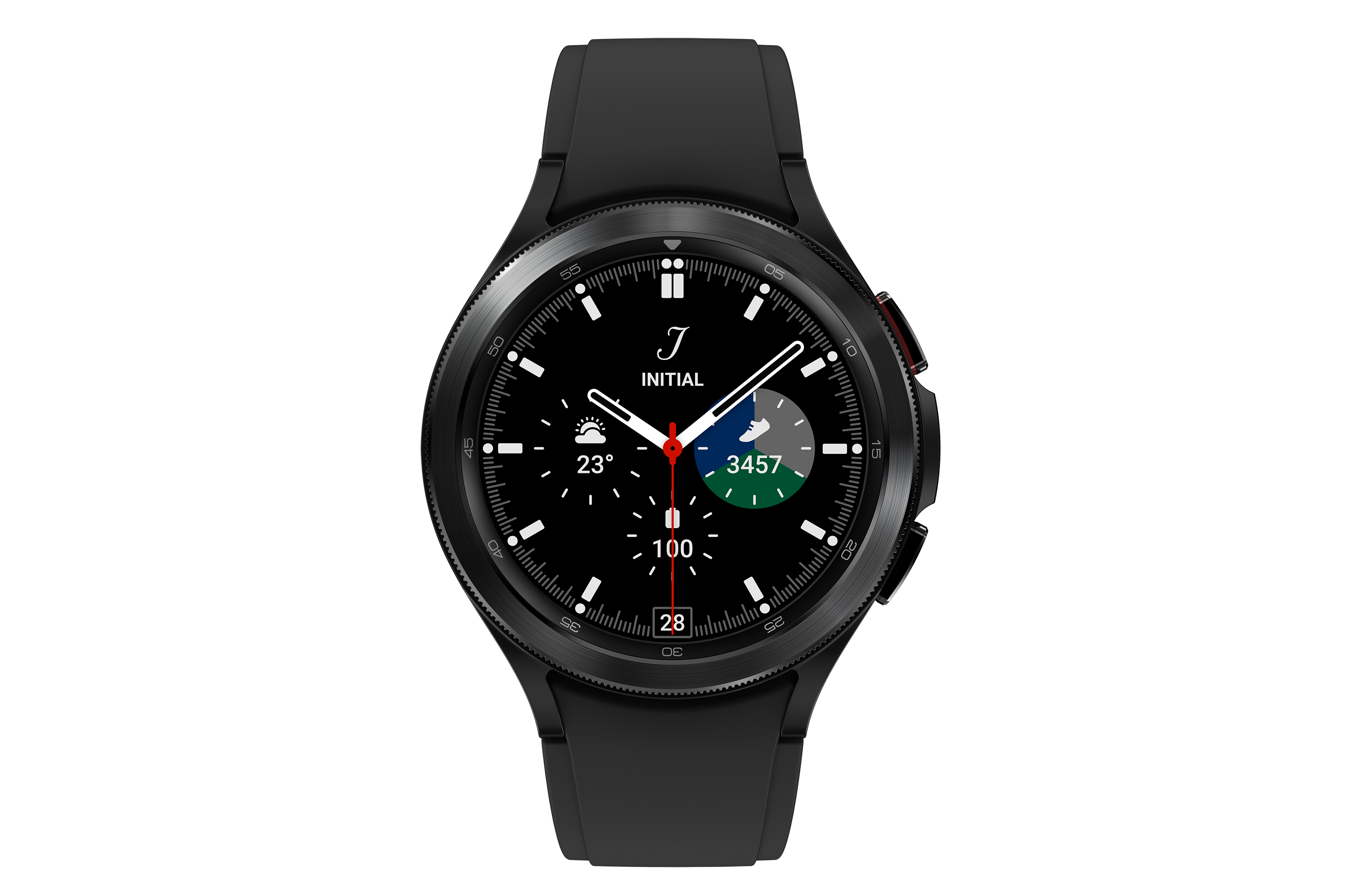 Black Samsung Galaxy Watch4 Classic, Stainless steel case & Sport band, 46mm.2