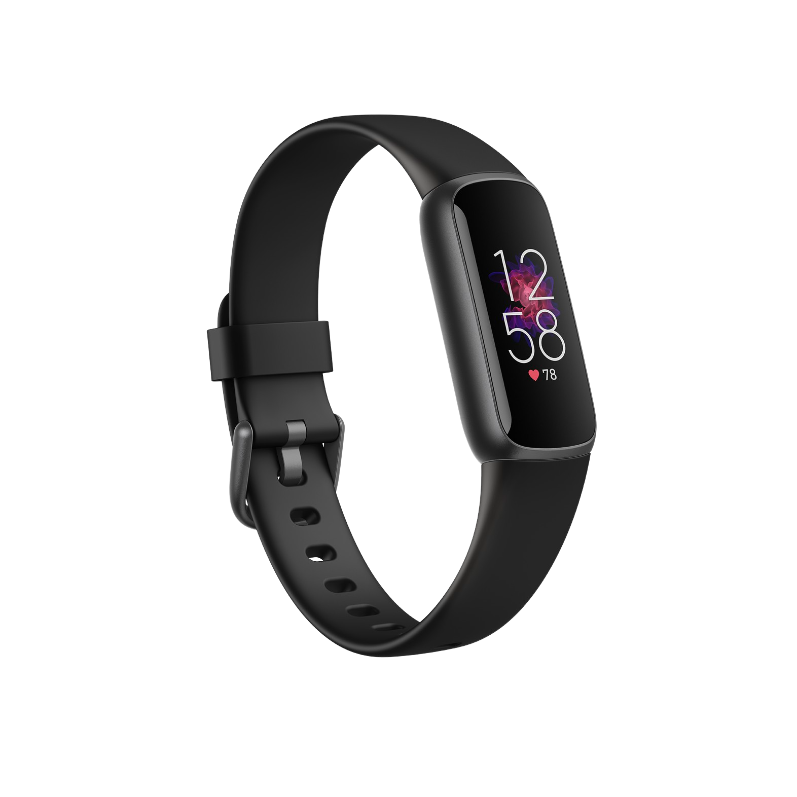 Graphite / Black Fitbit Luxe, Stainless steel case & Silicone Band, S & L.1
