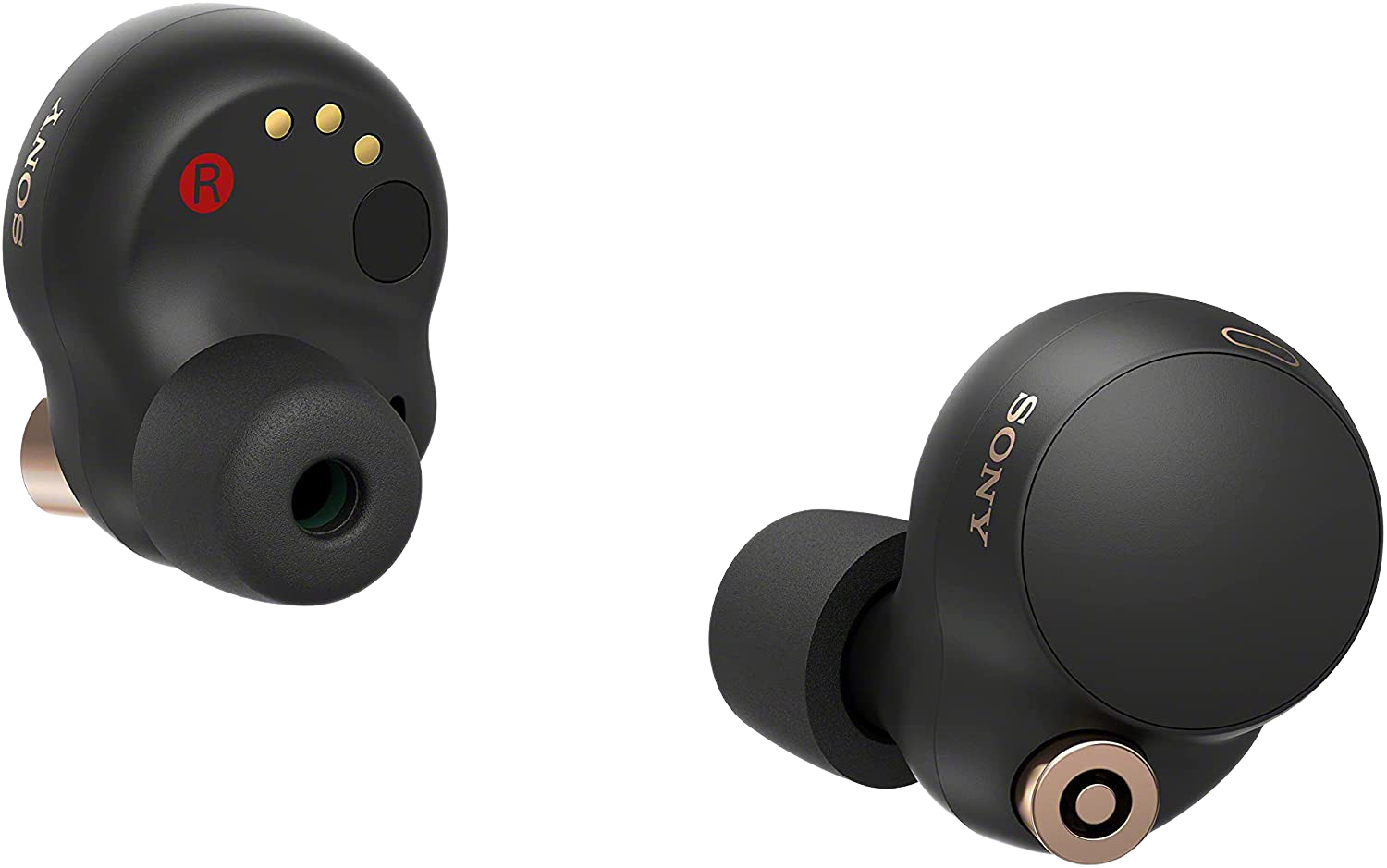 Black Headphones Sony WF-1000 XM4 Noise-cancelling In-ear Bluetooth Headphones.2