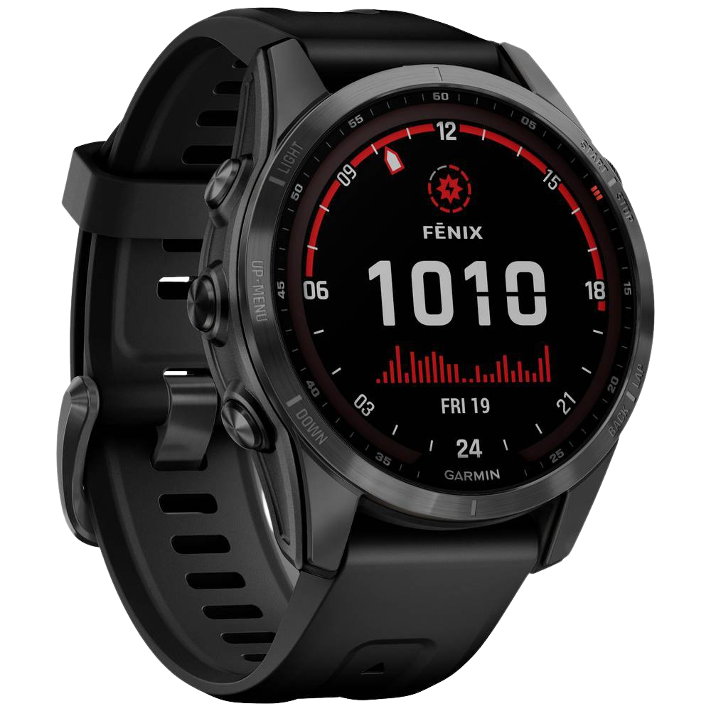 Reloj deportivo  Garmin Fénix 7 S Pro, Negro, Carga Solar, 108