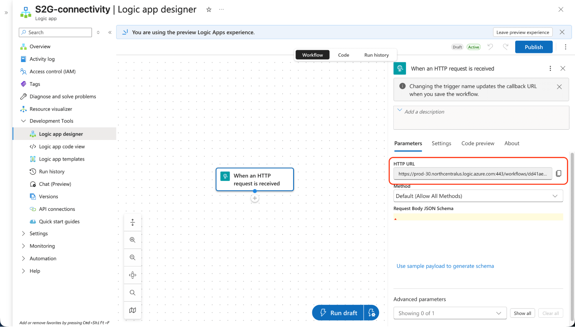 Azure Logic Apps workflow designer