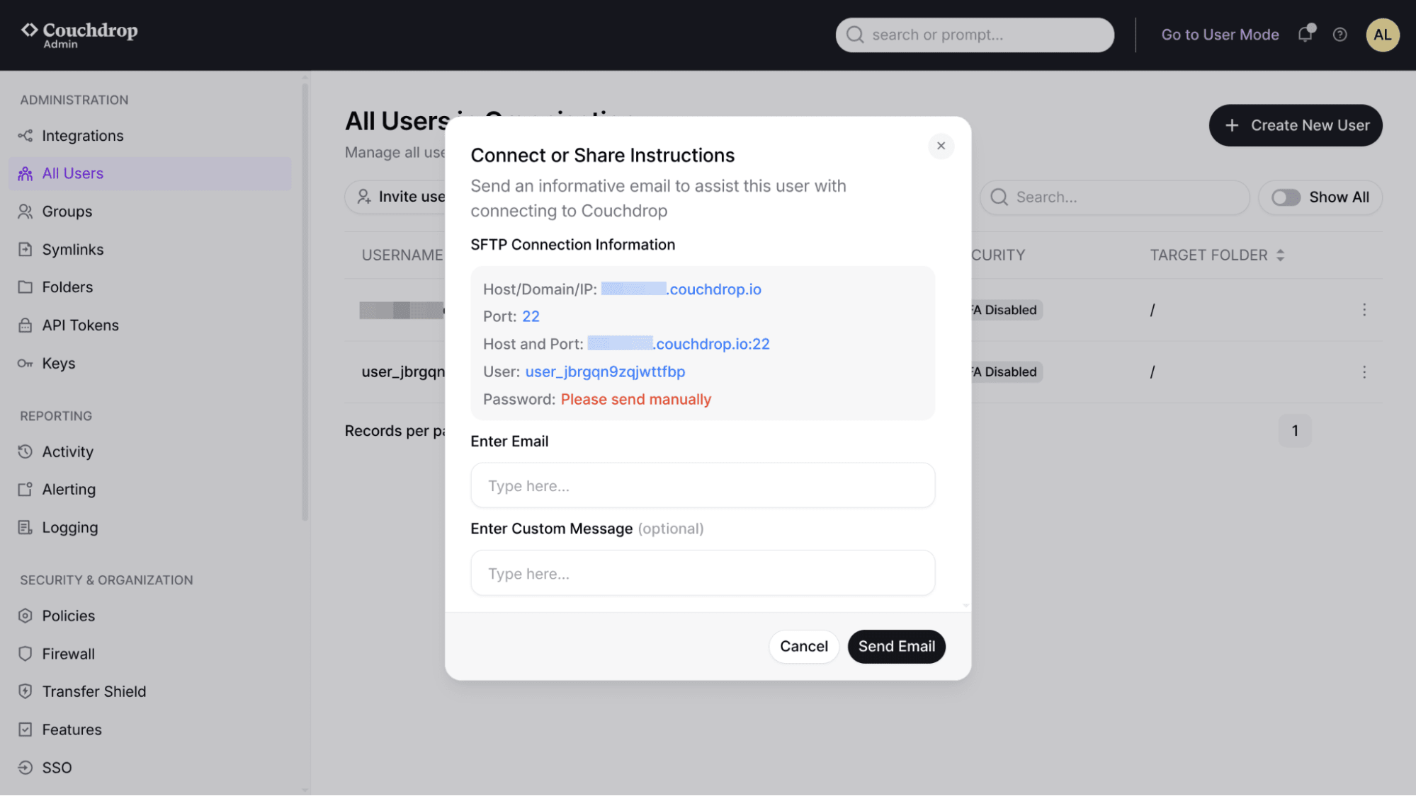 SFTP To Go vs Couchdrop feature comparison for secure file transfer