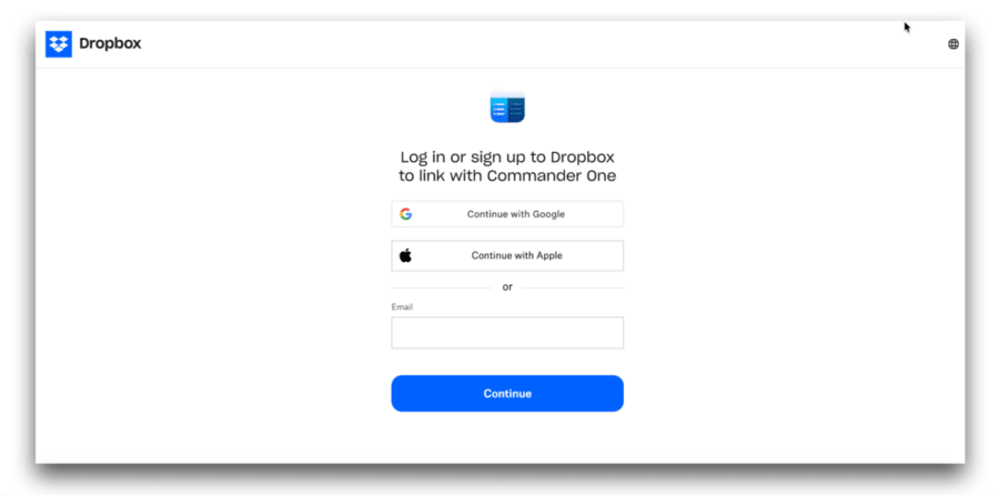 dropbox sign in