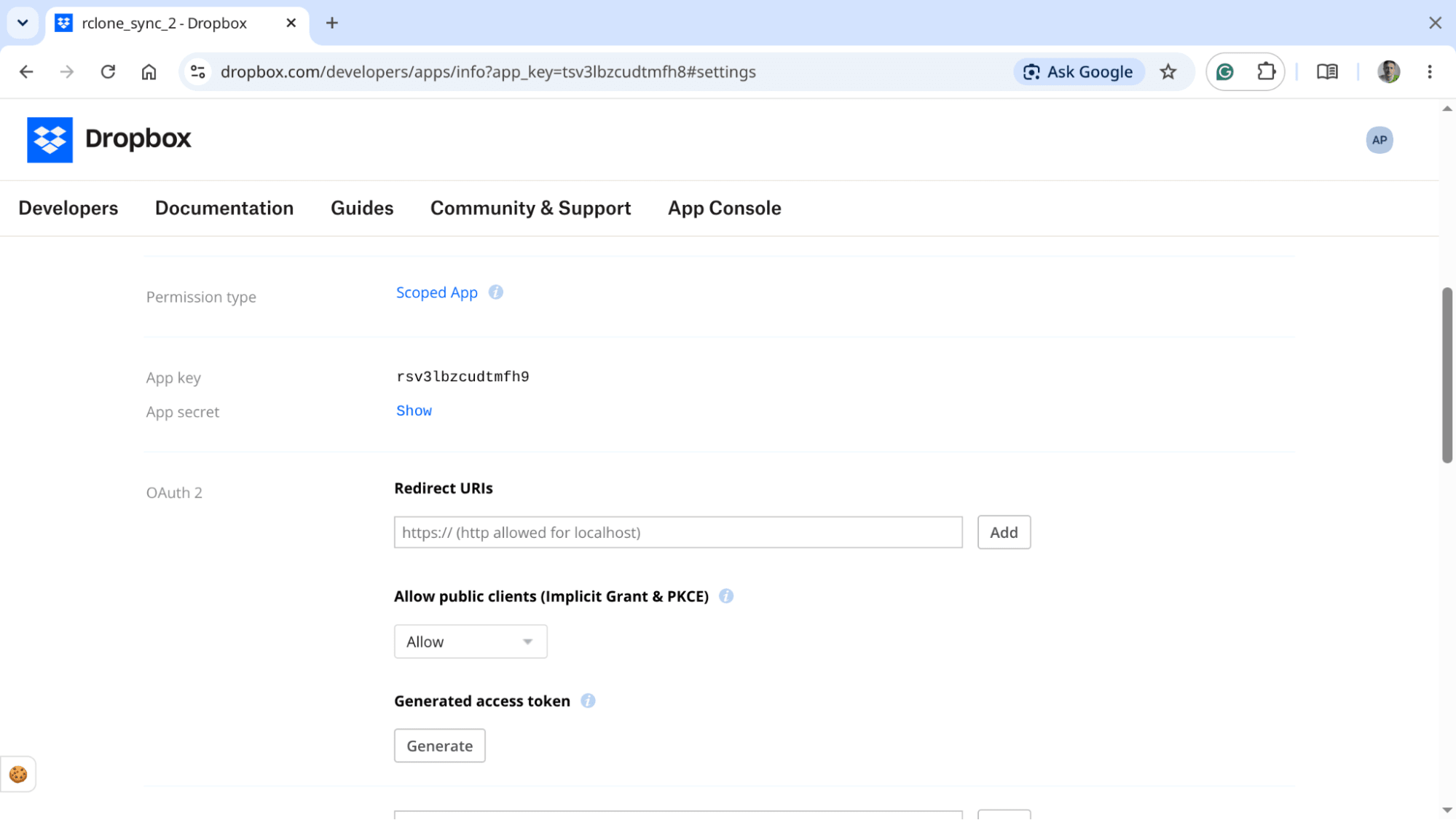 Rclone command to sync Dropbox files with SFTP