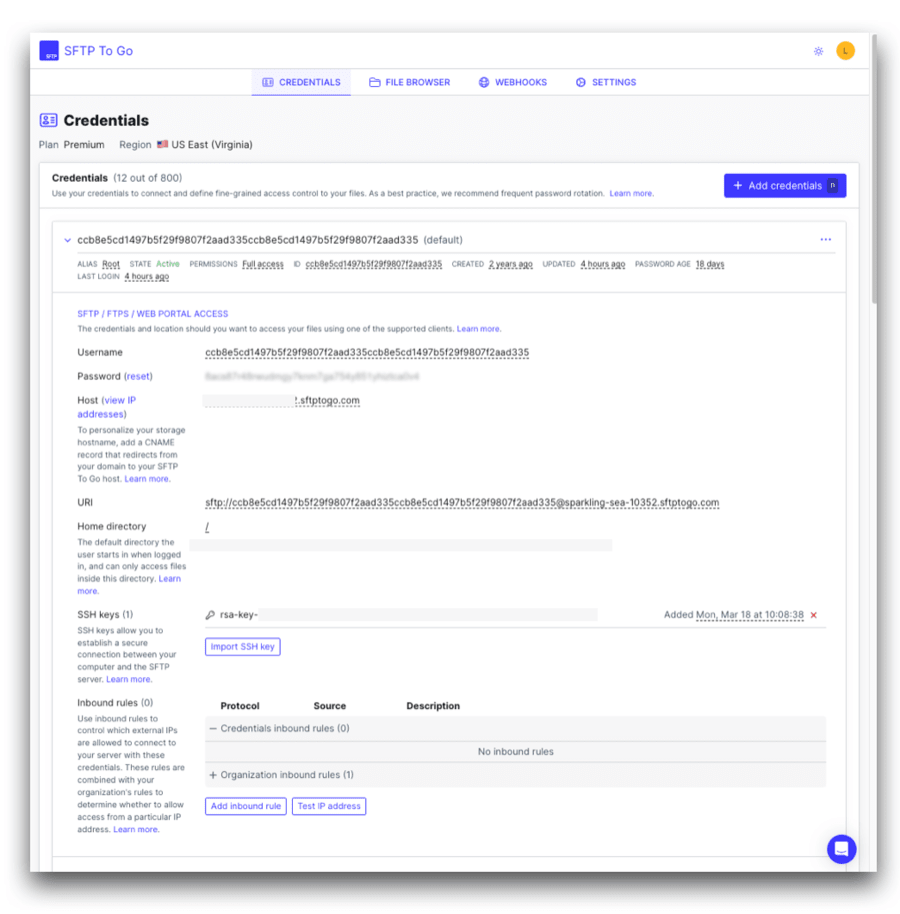 integrate sftp to go with workday