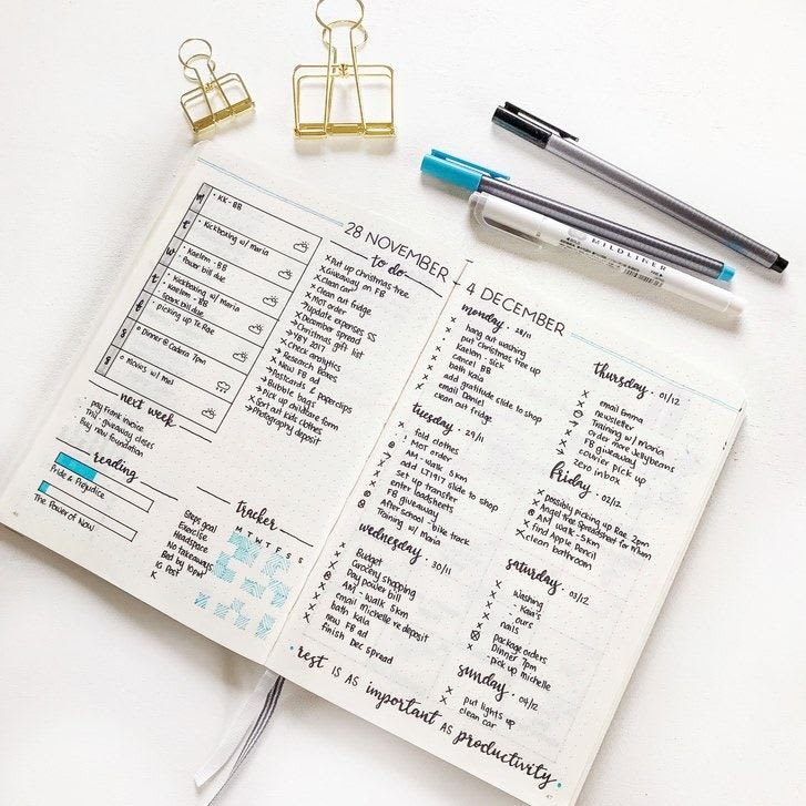 Bullet Journal Date + Daily Log Stickers