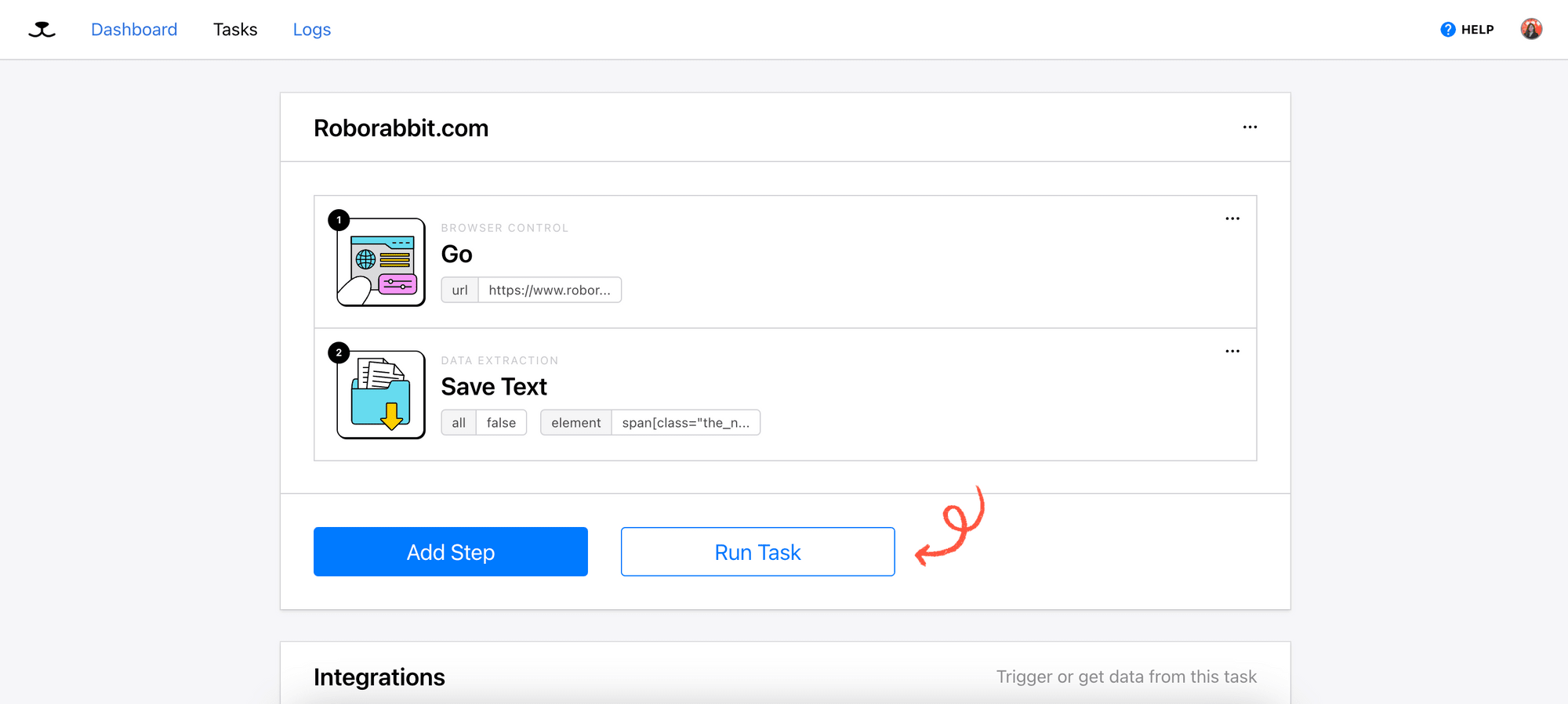 price monitoring - run task