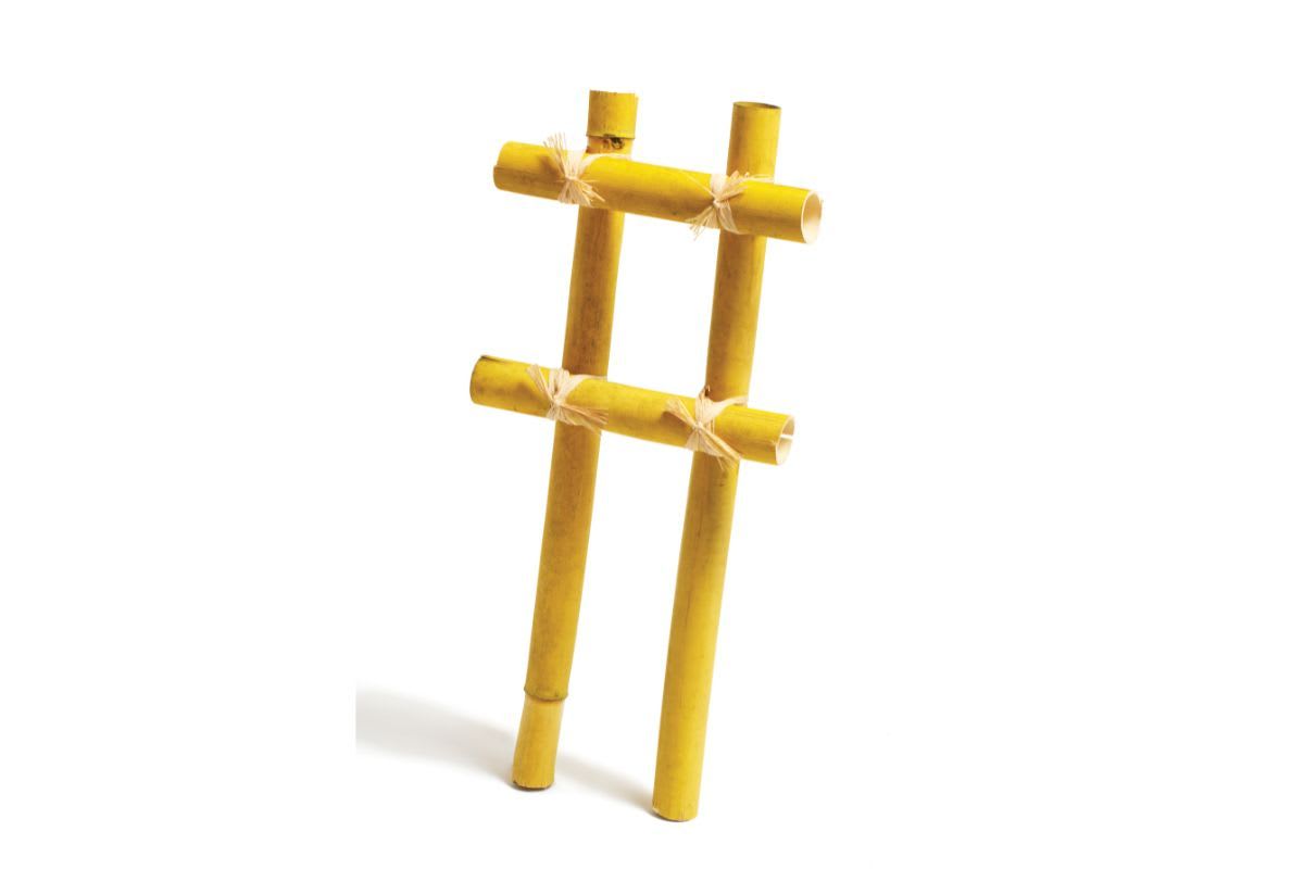 Ein einfaches Rankspalier besteht aus zwei Seitenpfosten und mehreren Querstreben. Dafür kannst du Dachlatten oder auch Bambus benutzen.