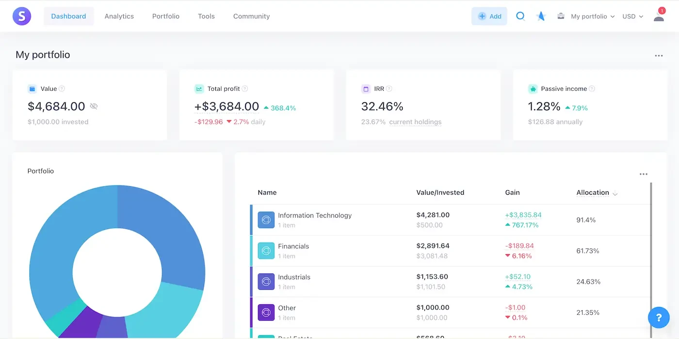 Snowball Analytics Screenshot