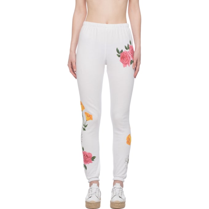white pants with flowers