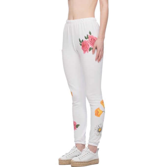 white pants with flowers