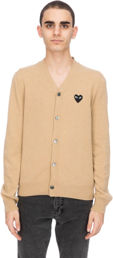 comme des garcons play cardigan beige