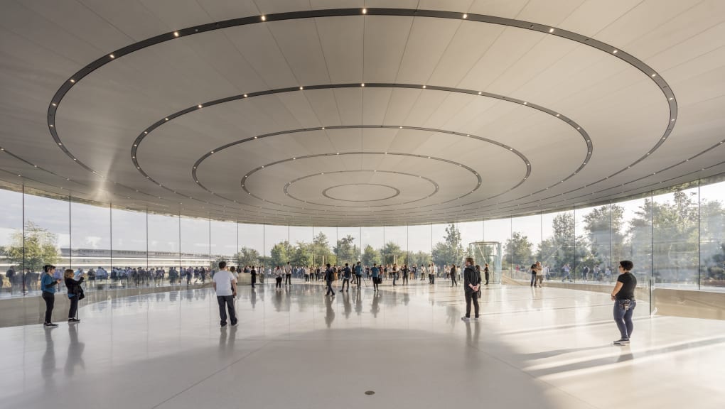 Interior view of the Steve Jobs Theater
