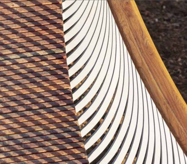 Close up view of the floor of the Viper elevated walkway at the Newt in Somerset