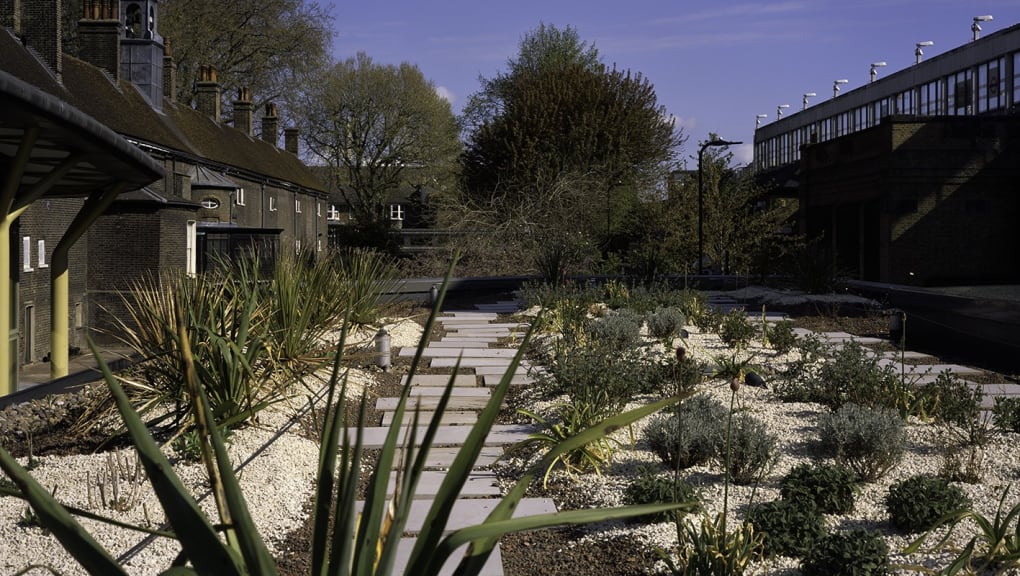 Exterior view of a courtyard of the Museum of the Home