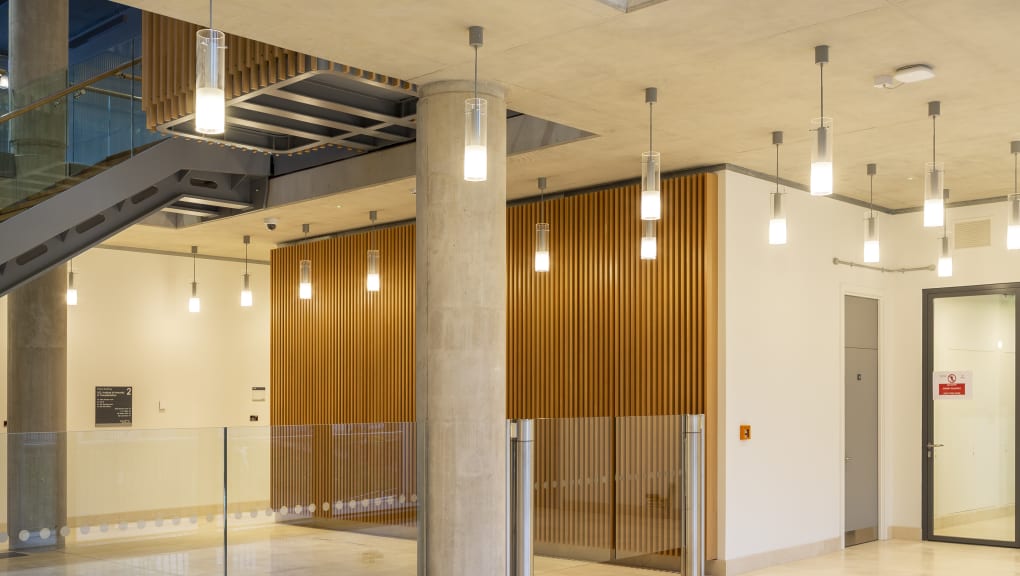 Interior view of the upper level in the Pears Building