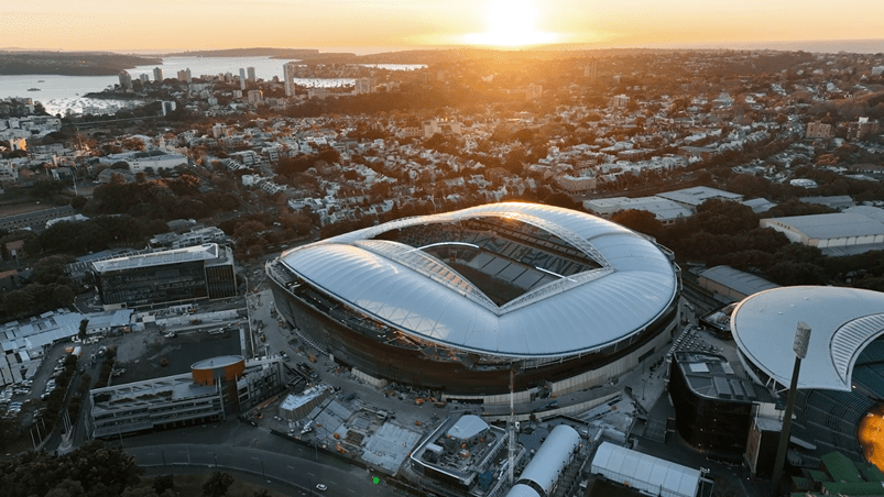 Aerial view of Allianz Stadium
