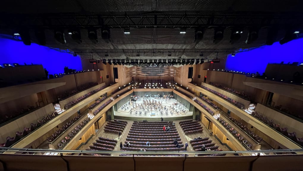 Interior of David Geffen Hall Renovation, Lincoln Center. Copyright Bess Adler