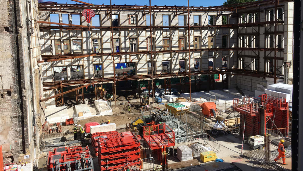 Construction site image of Tower Hamlets Town Hall. Copyright Elliott Wood