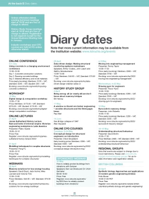 Diary dates (April 2022)