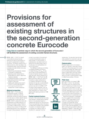 Provisions for assessment of existing structures in the second-generation concrete Eurocode