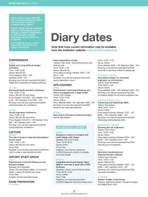 Diary dates (April 2025)