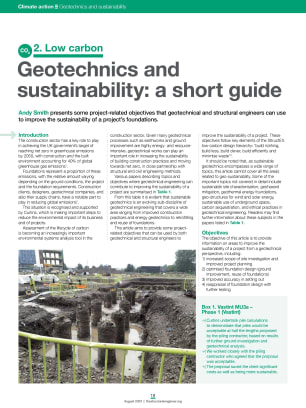 Geotechnics and sustainability: a short guide